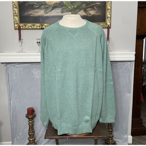 LL Bean Green Pullover Soft Sweater Crew Neck XXXL Tall